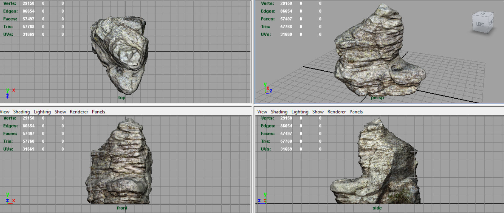 Rock 28 Low-poly 3D model_7