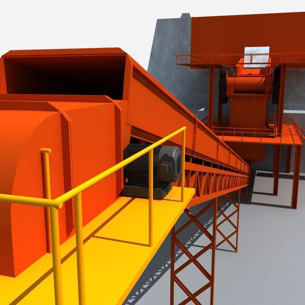 Mining Machinery 3D model_5