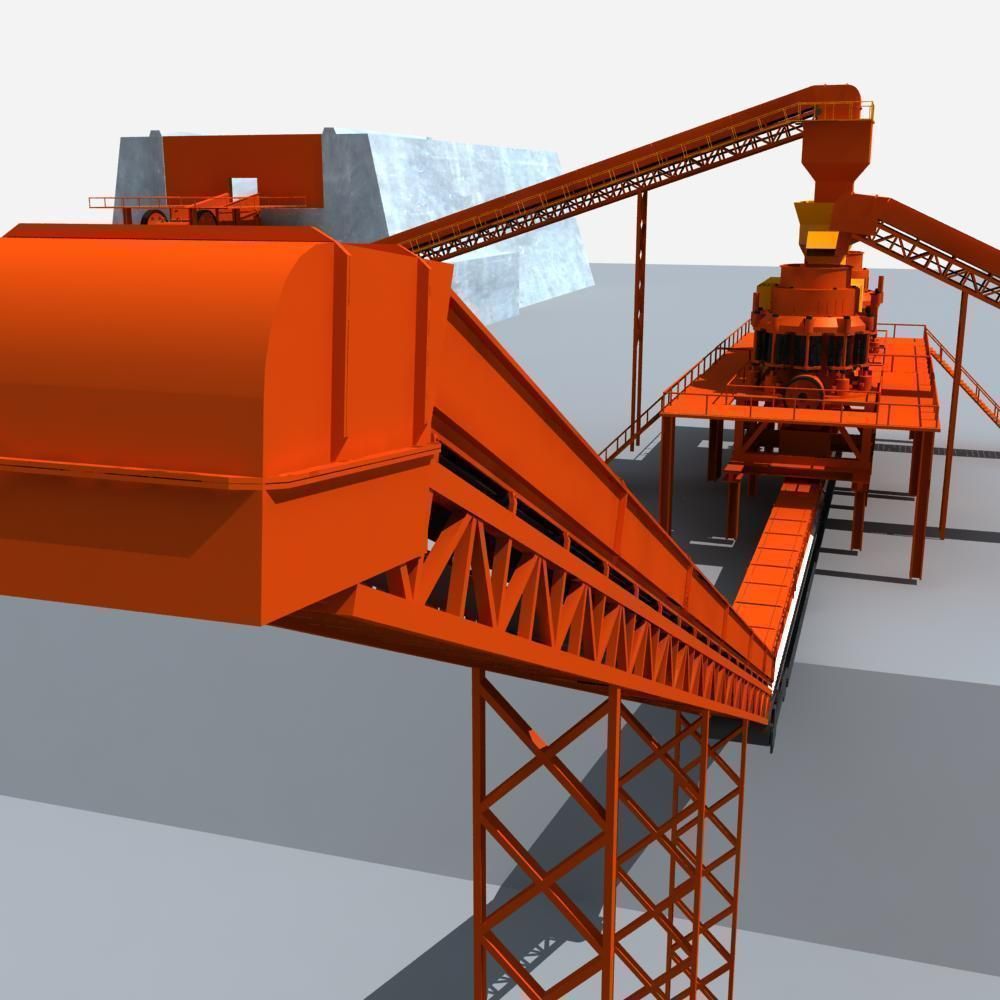 Mining Machinery 3D model_11
