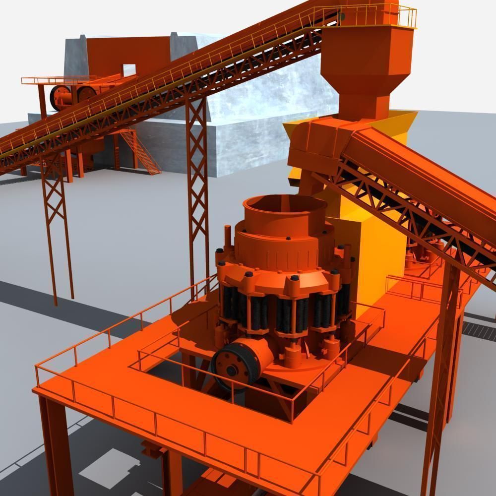 Mining Machinery 3D model_9