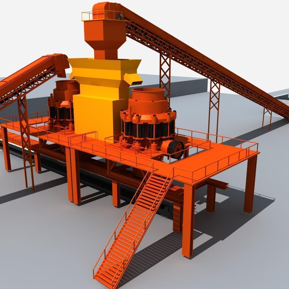 Mining Machinery 3D model_8
