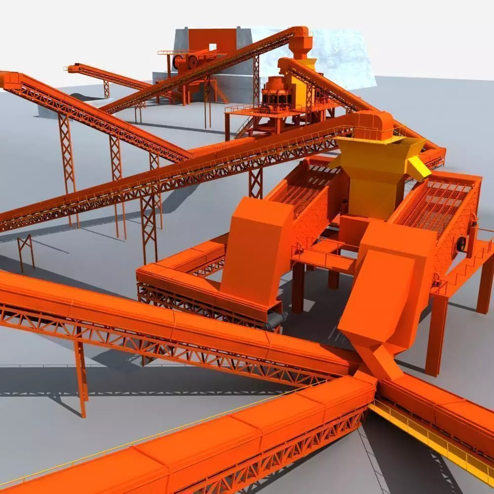 Mining Machinery 3D model_0
