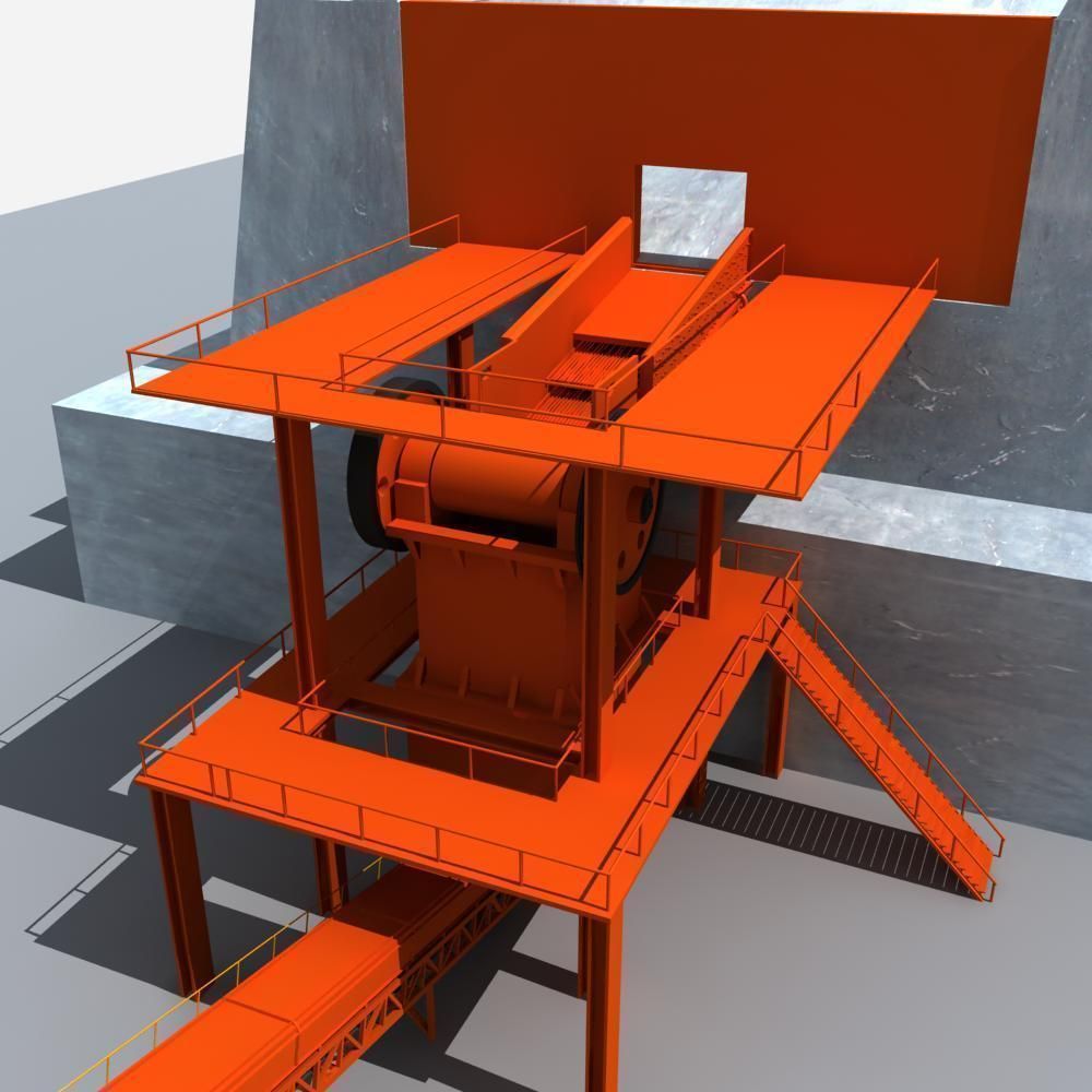 Mining Machinery 3D model_3