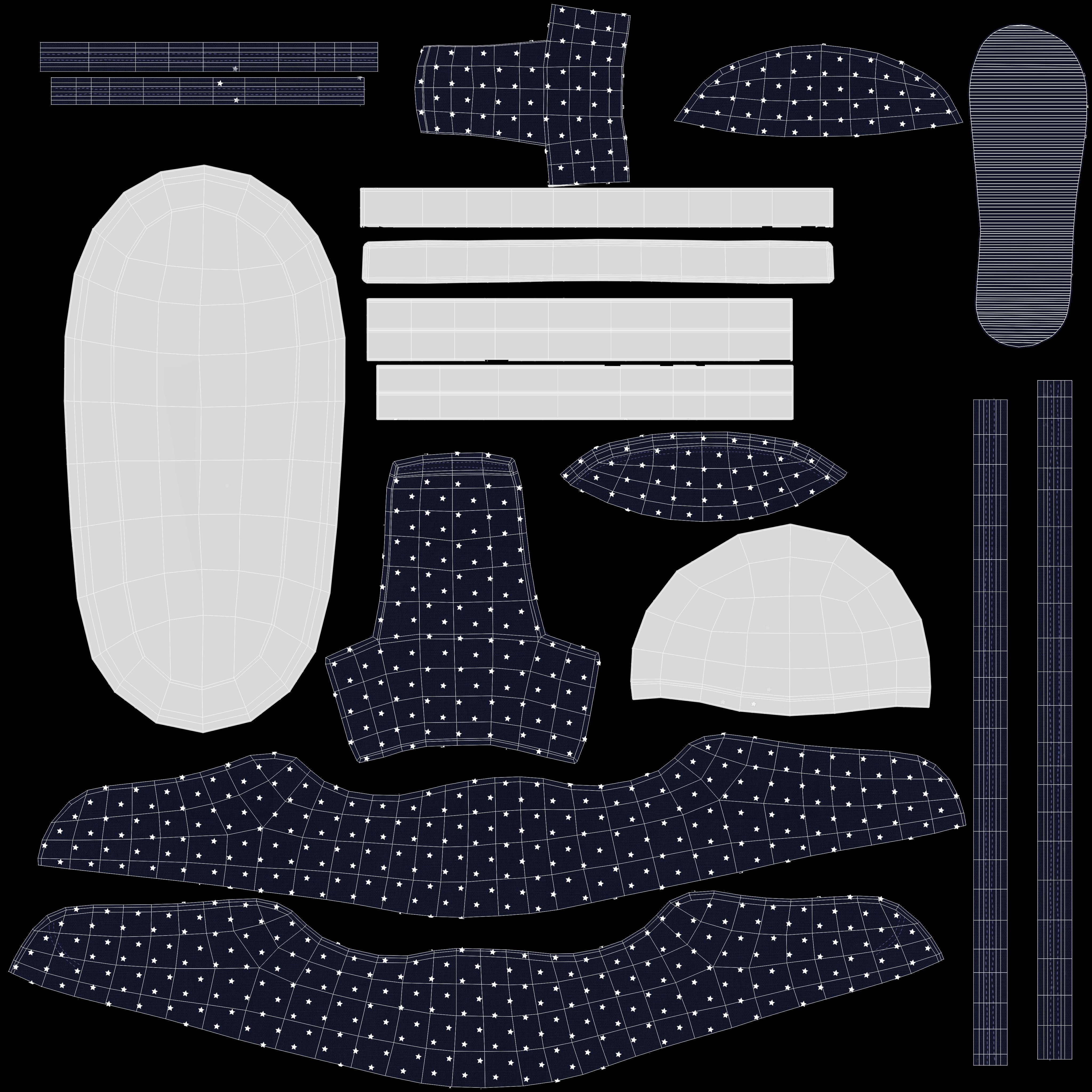 Cartoon Girl Rigged 3D model_34