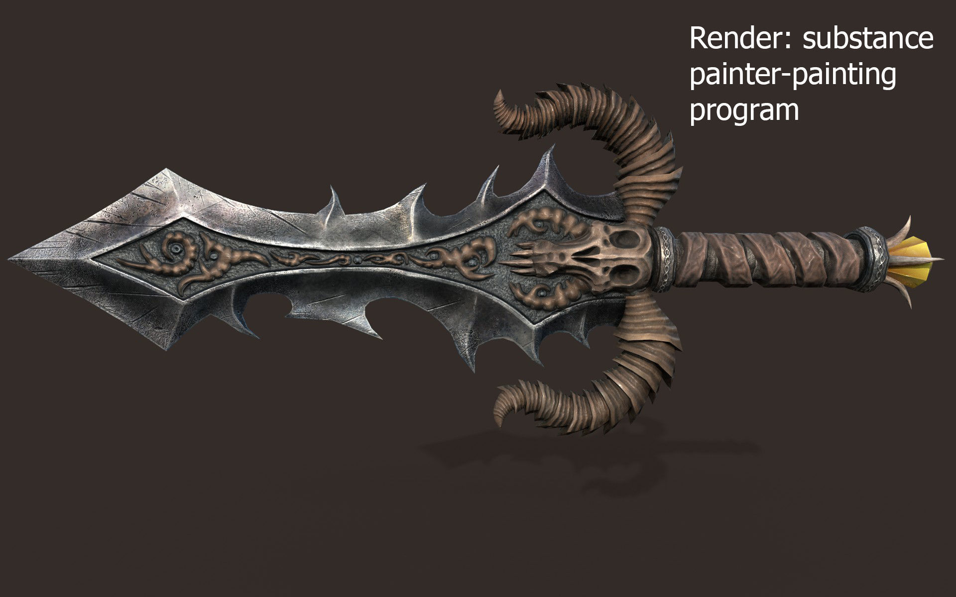 blade of death Low-poly 3D model_10