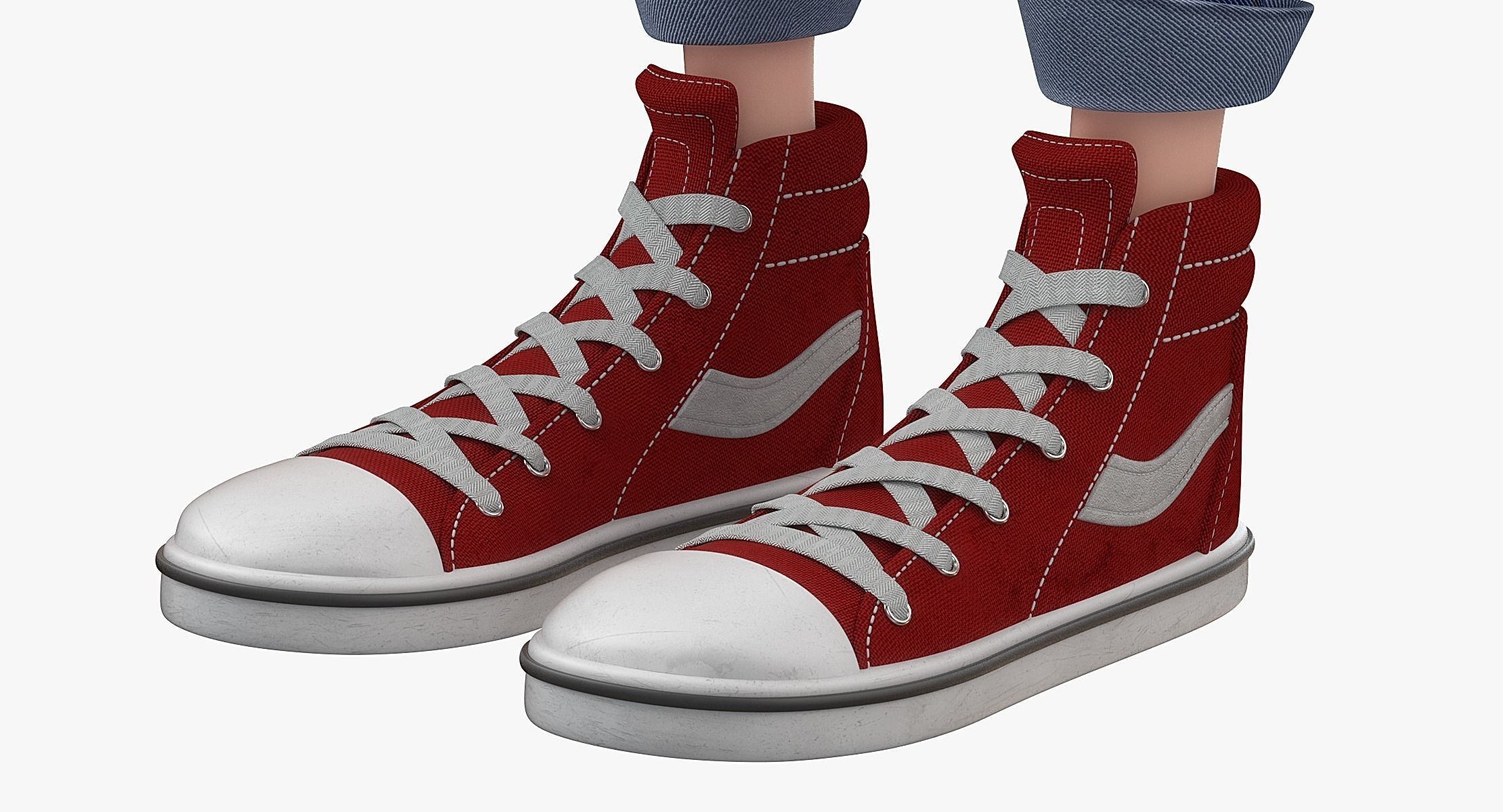 Cartoon Girl 3D model_17