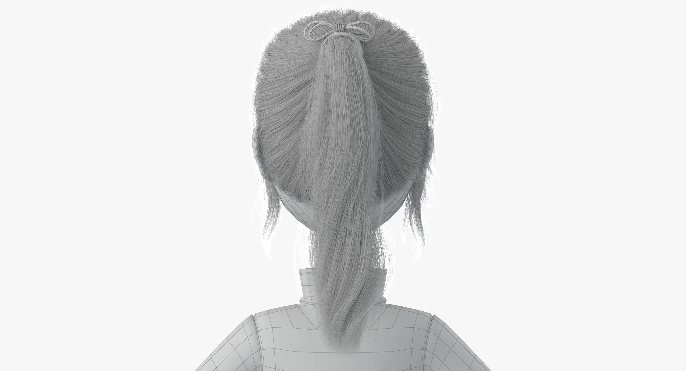 Cartoon Girl 3D model_36