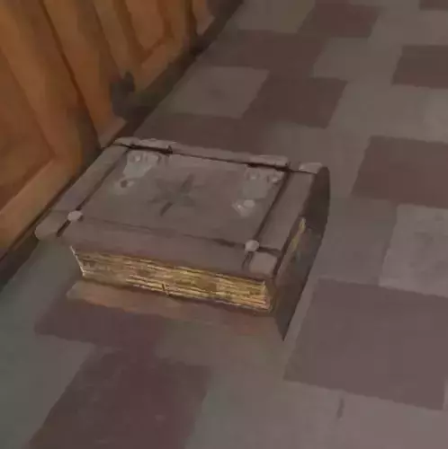 Old wood-Book Chest Low-poly 3D model