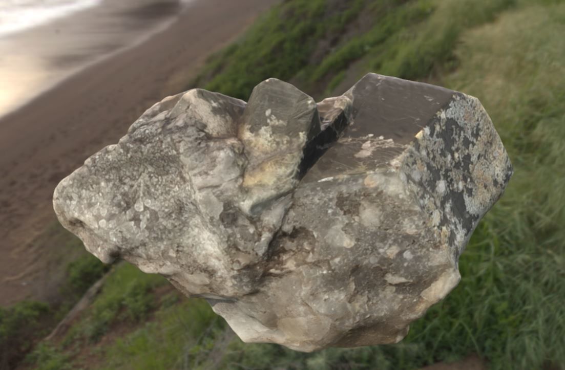 gem smoke quartz Rauchquarz juwel Low-poly 3D model_1