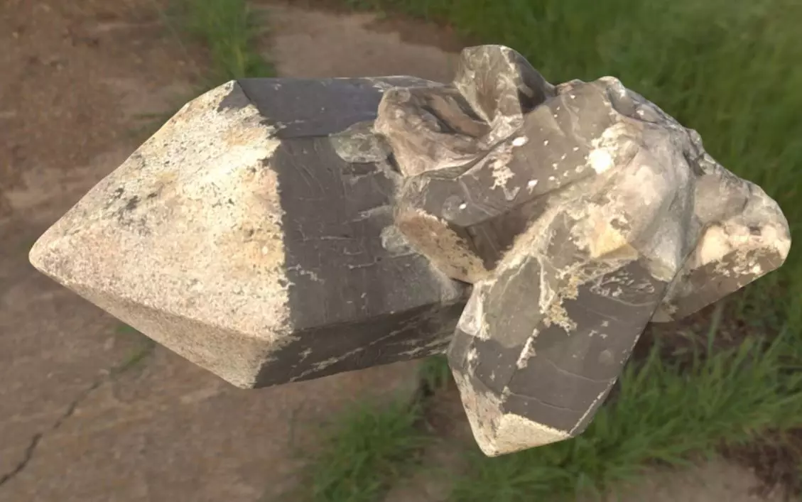 gem smoke quartz Rauchquarz juwel Low-poly 3D model_0