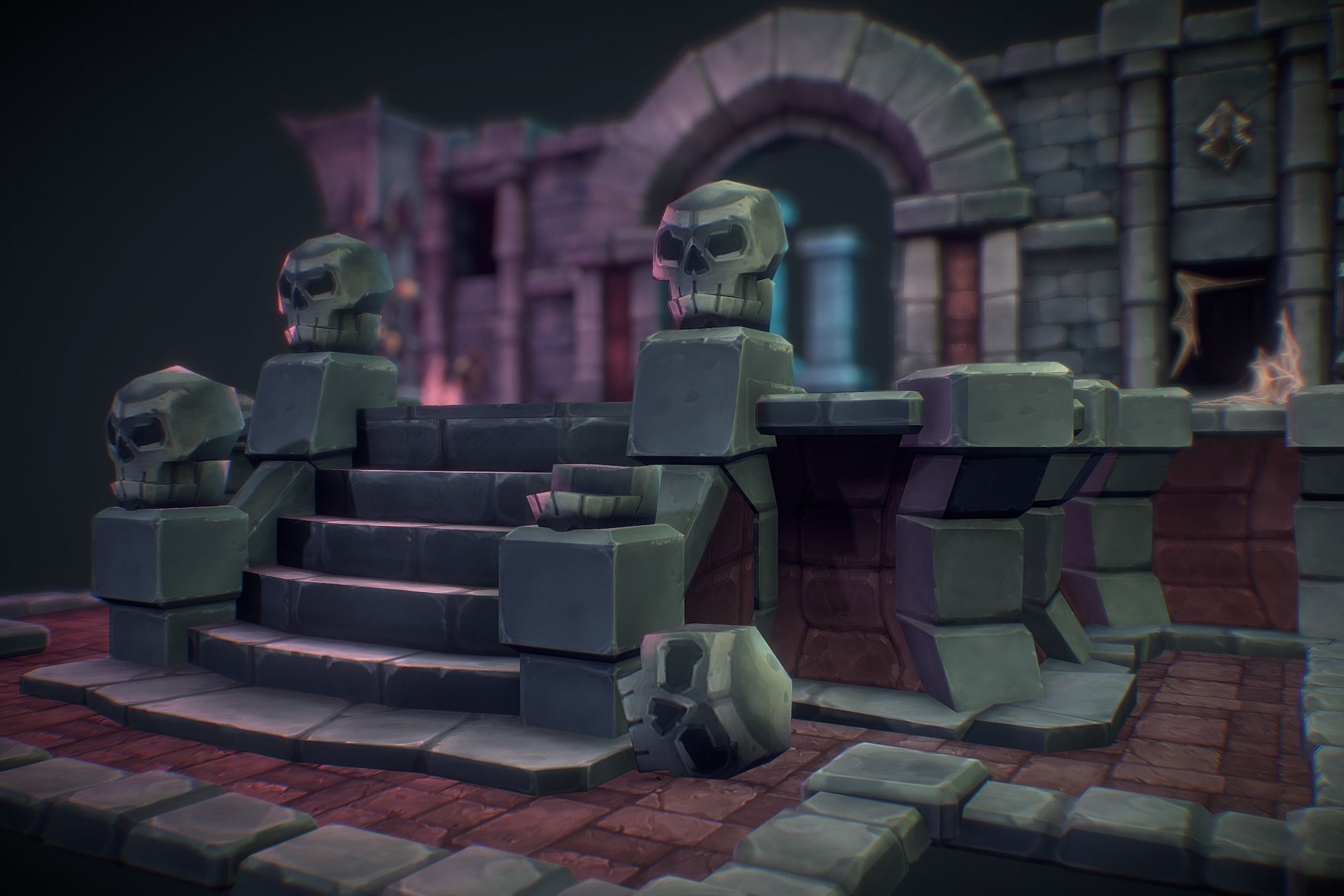 Dungeon Starter Set - Low Poly Hand Painted Low-poly 3D model_6