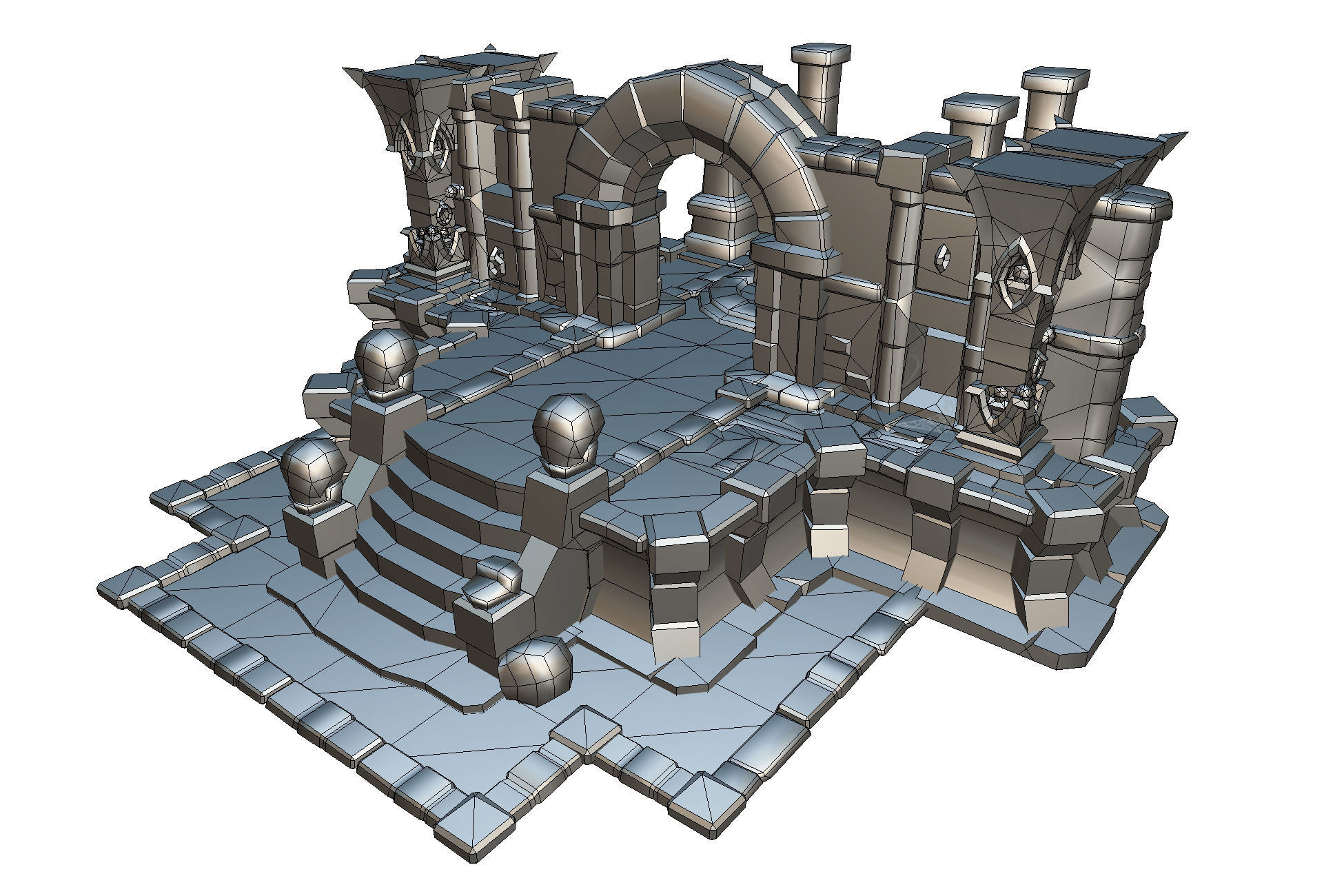Dungeon Starter Set - Low Poly Hand Painted Low-poly 3D model_11