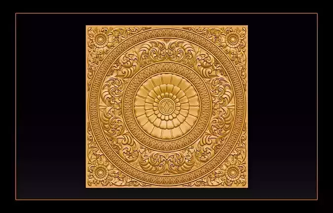 3D Modeling and CNC carving of a Wood Headboard 3D print model