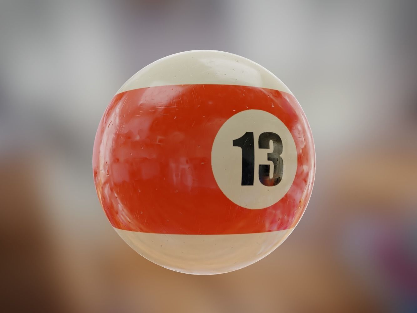 Billard balls with plastic triangle 3D model_13