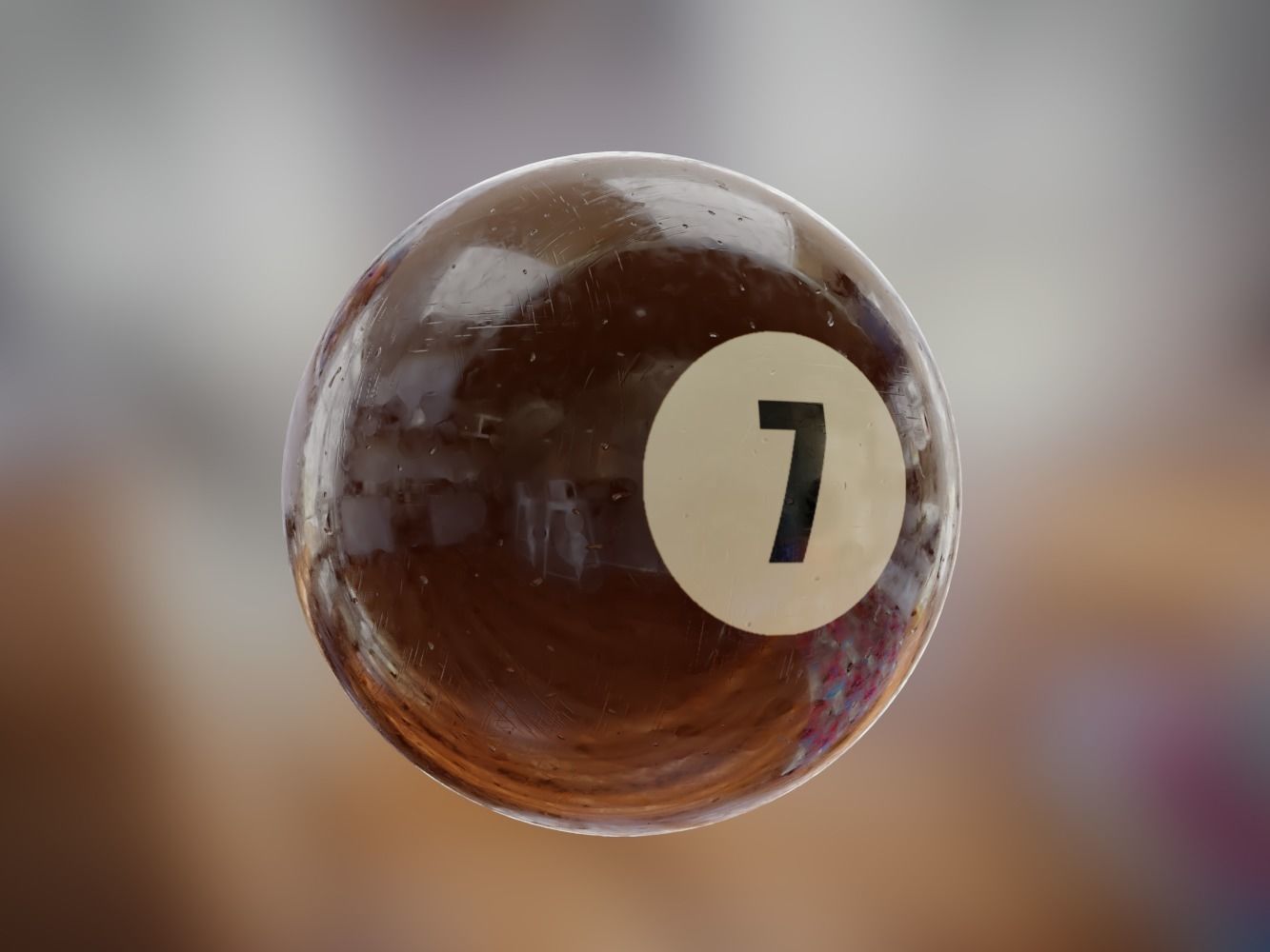 Billard balls with plastic triangle 3D model_8