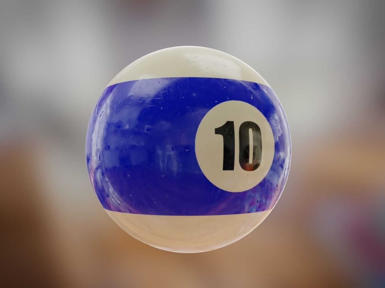 Billard balls with plastic triangle 3D model_10