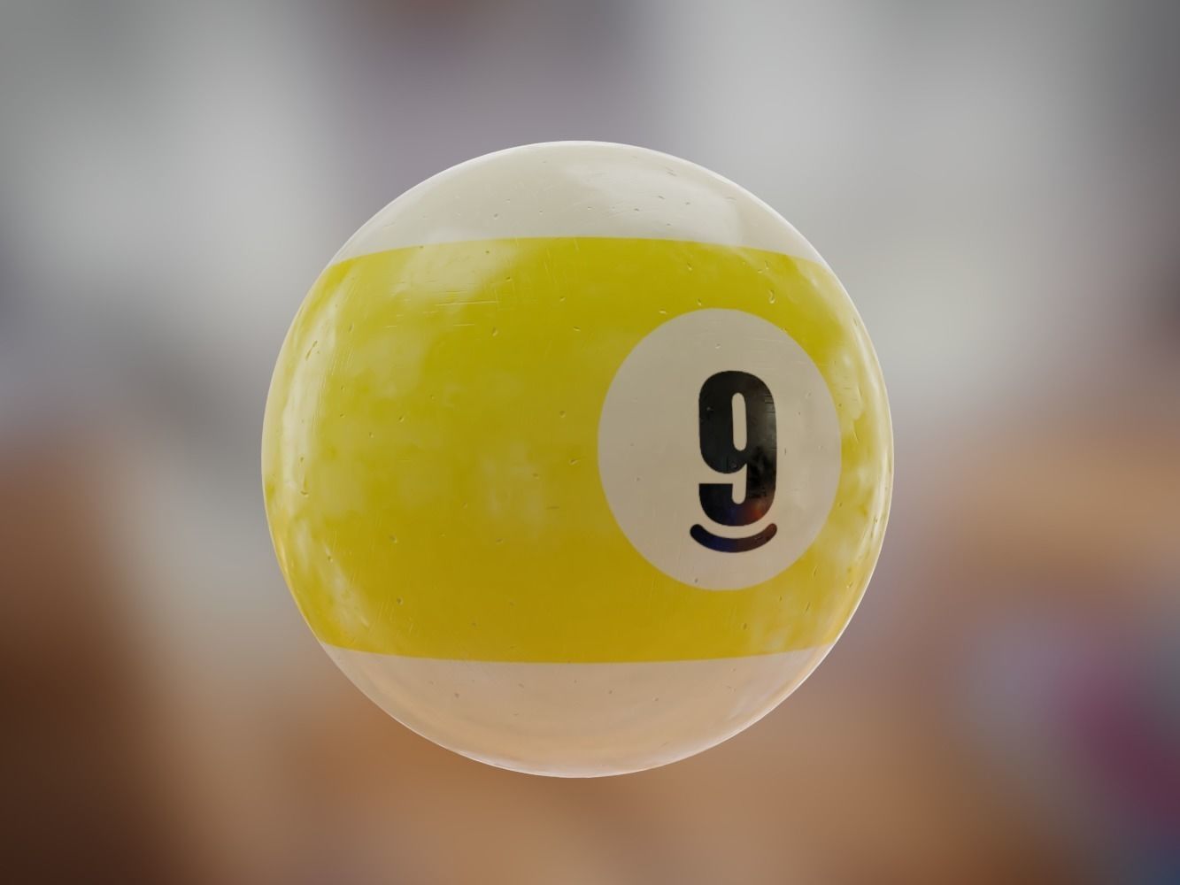 Billard balls with plastic triangle 3D model_9
