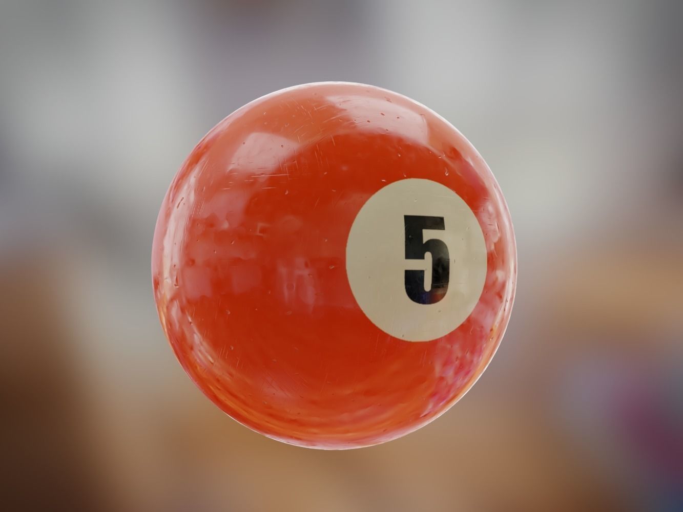 Billard balls with plastic triangle 3D model_6