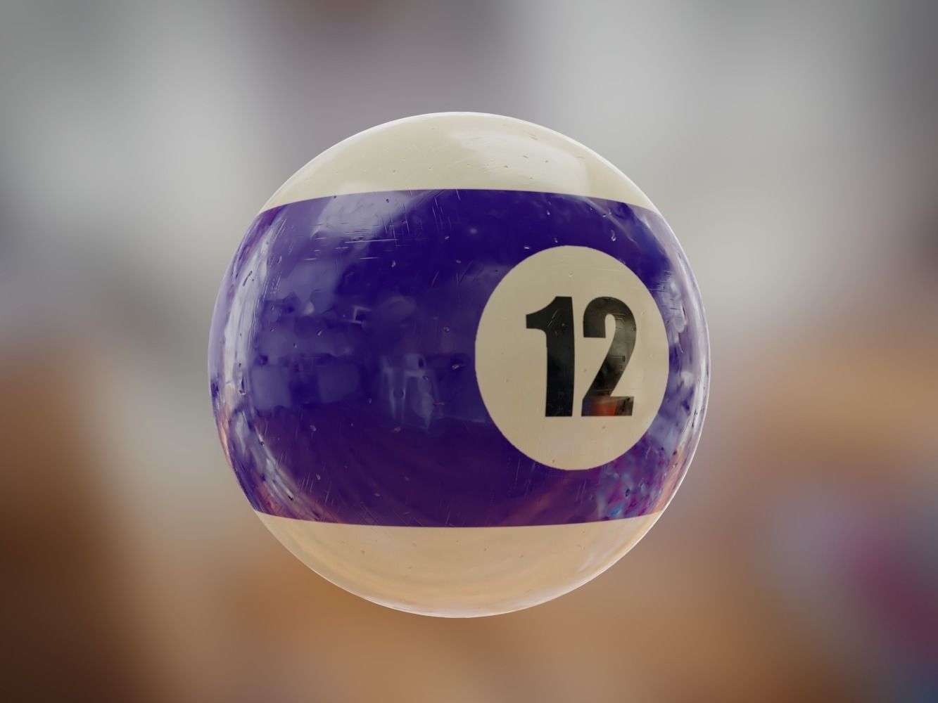 Billard balls with plastic triangle 3D model_12