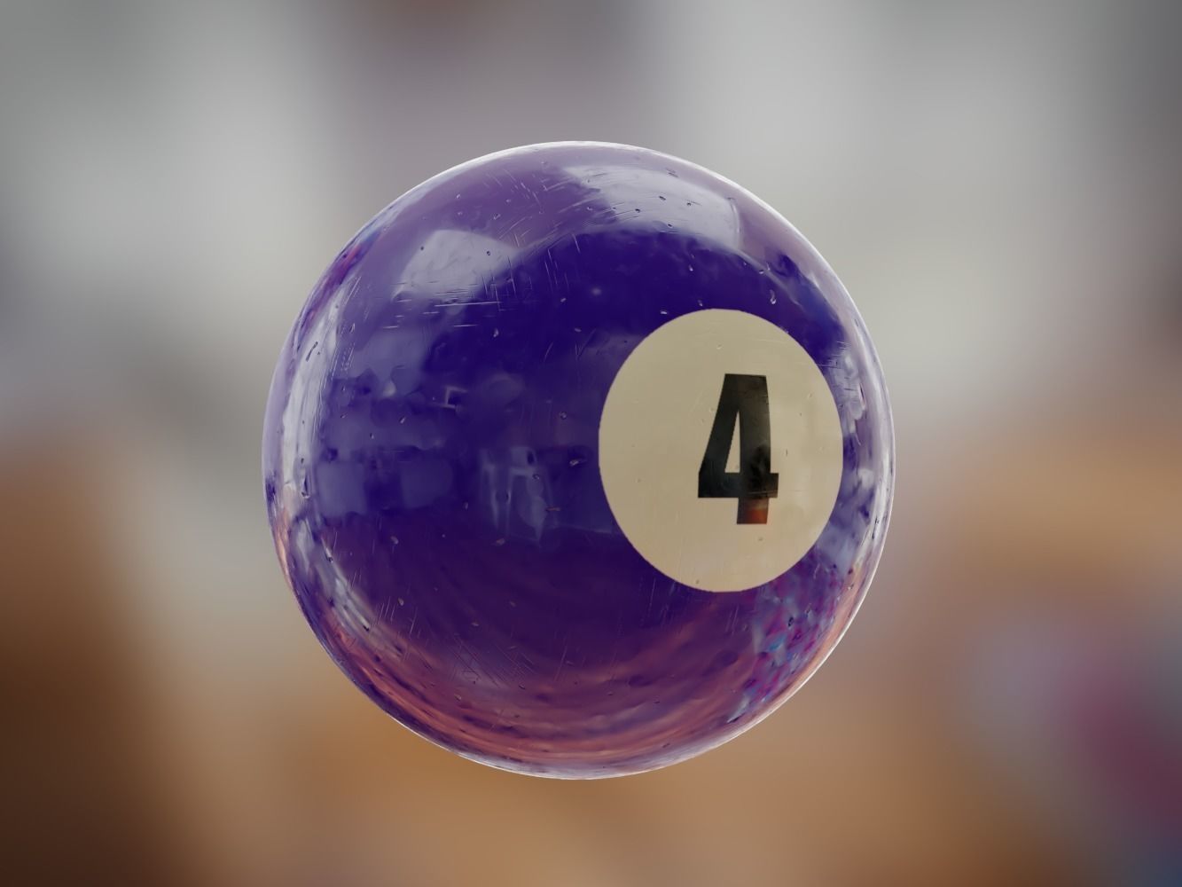 Billard balls with plastic triangle 3D model_5