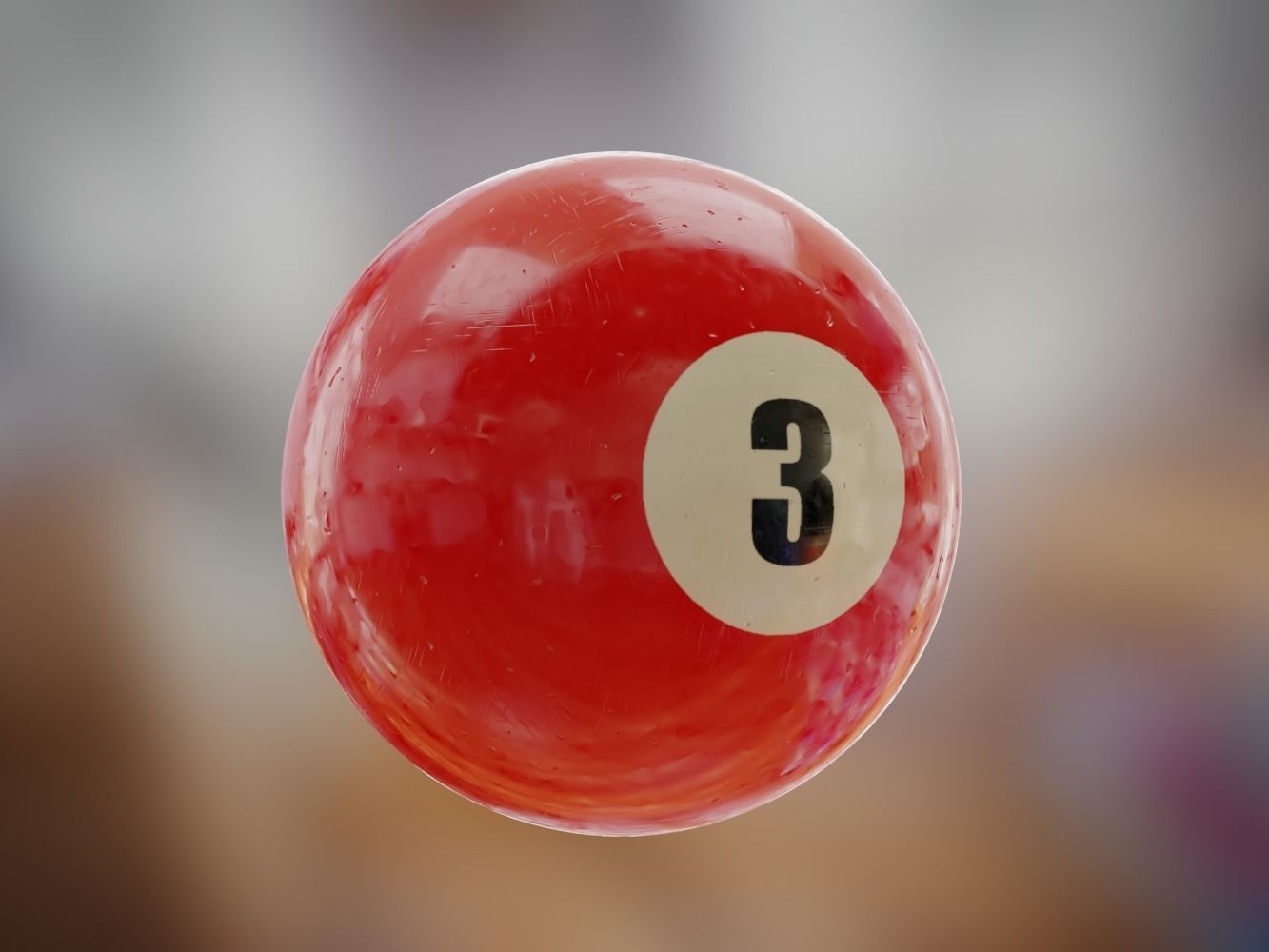 Billard balls with plastic triangle 3D model_4