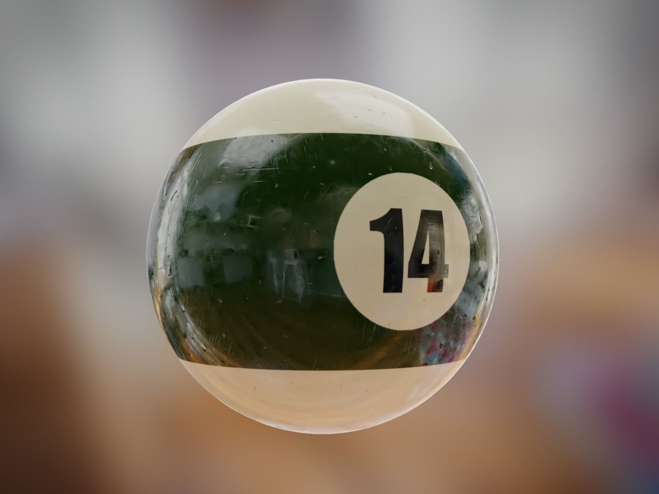 Billard balls with plastic triangle 3D model_14