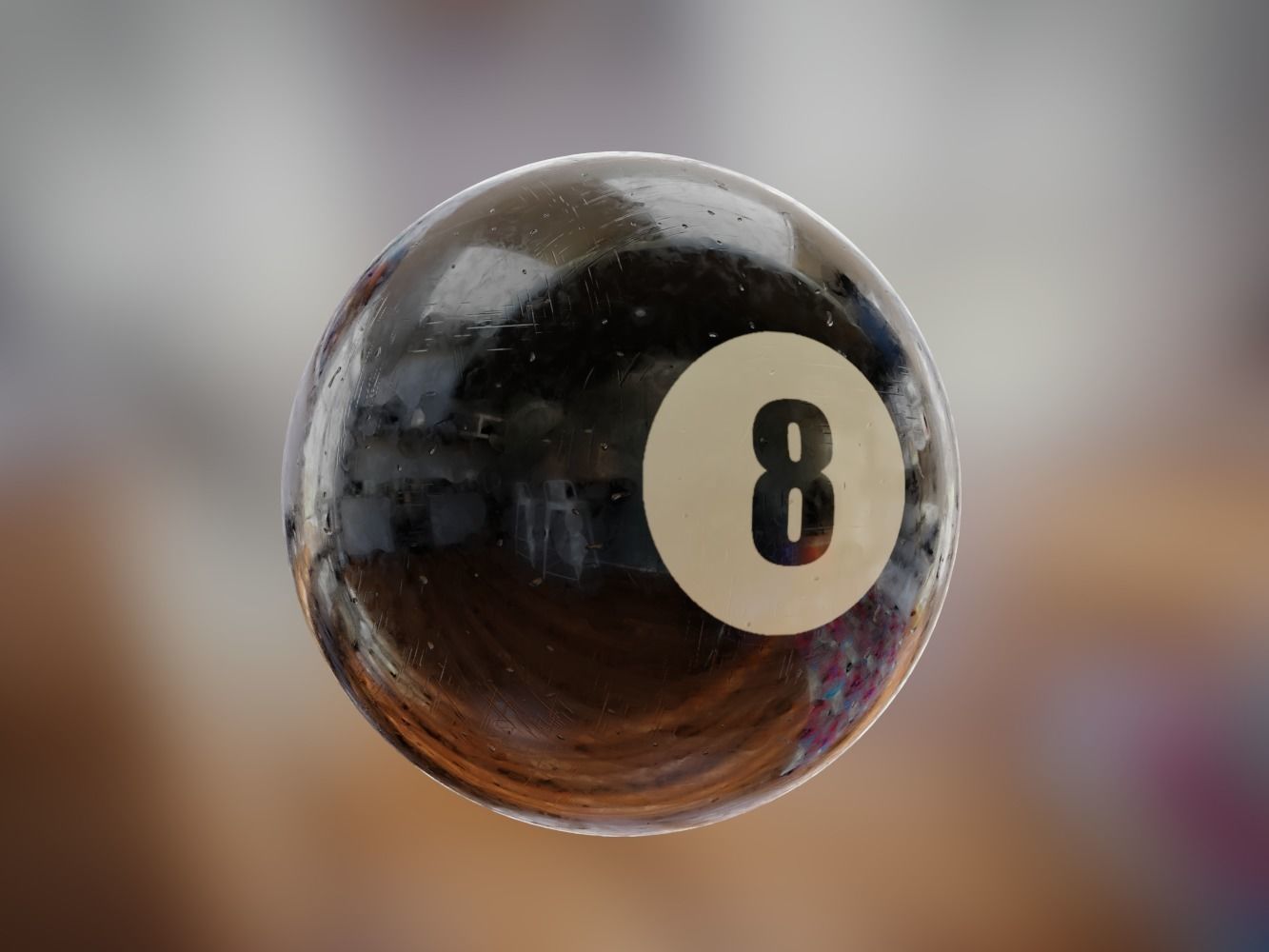 Billard balls with plastic triangle 3D model_16