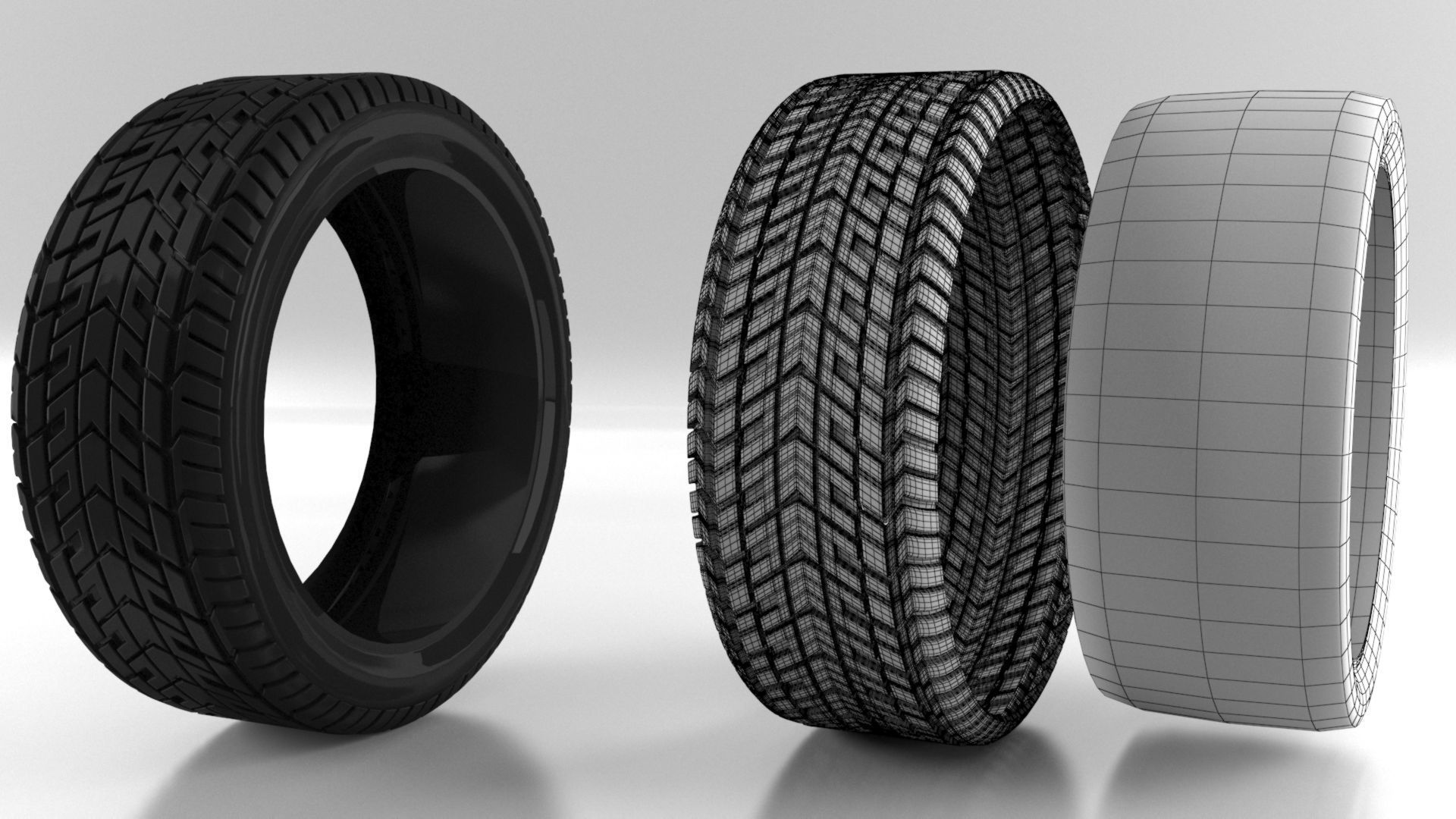 Car tire 3D model_1