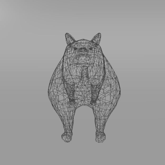 Standard Pig Low-poly 3D model_6