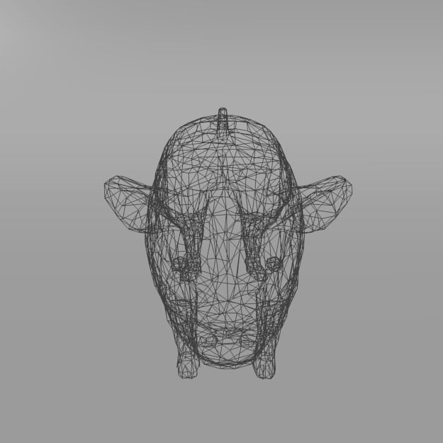 Standard Pig Low-poly 3D model_7