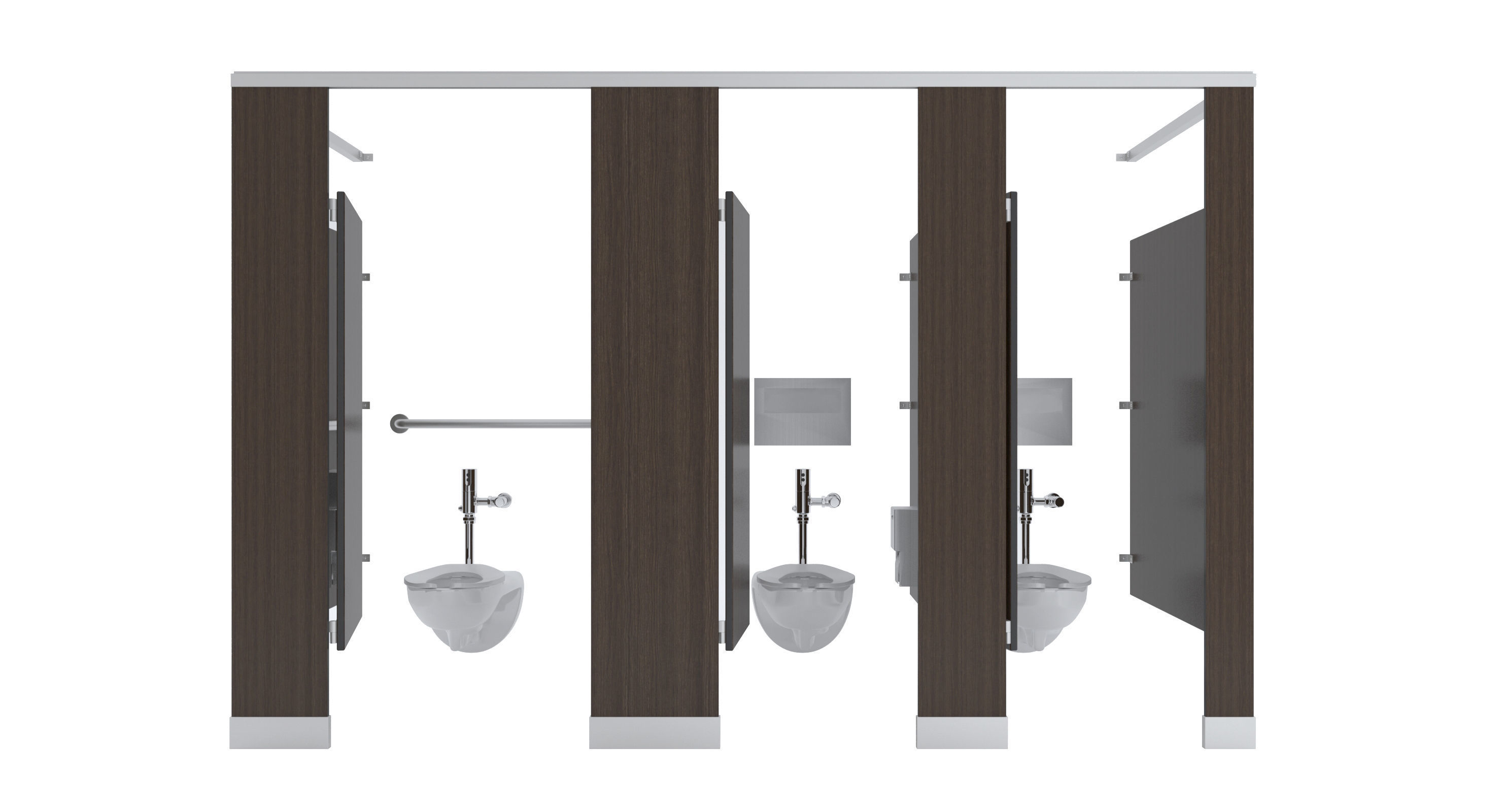 Toilet Stall-001B 3D model_3