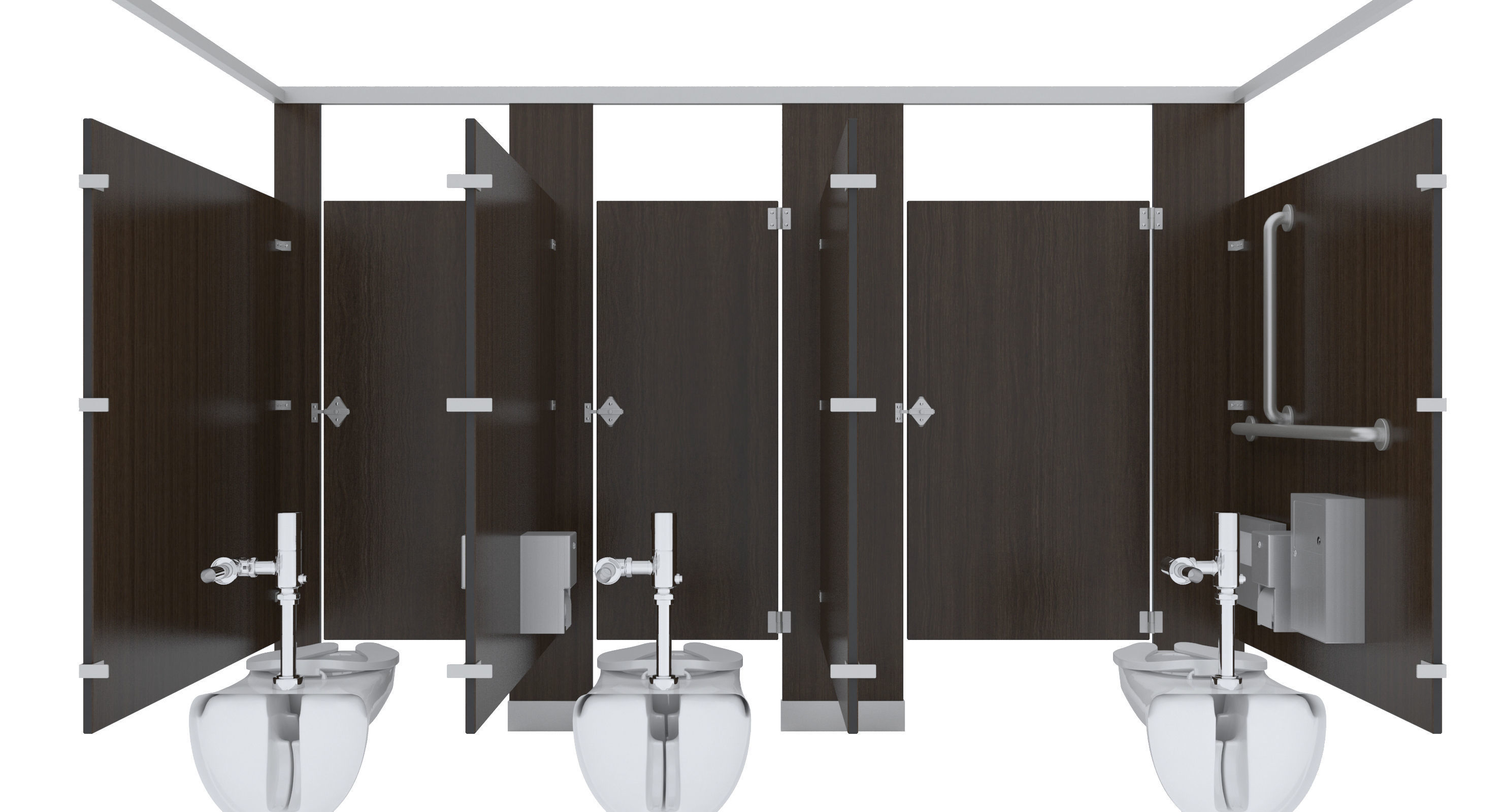 Toilet Stall-001B 3D model_4