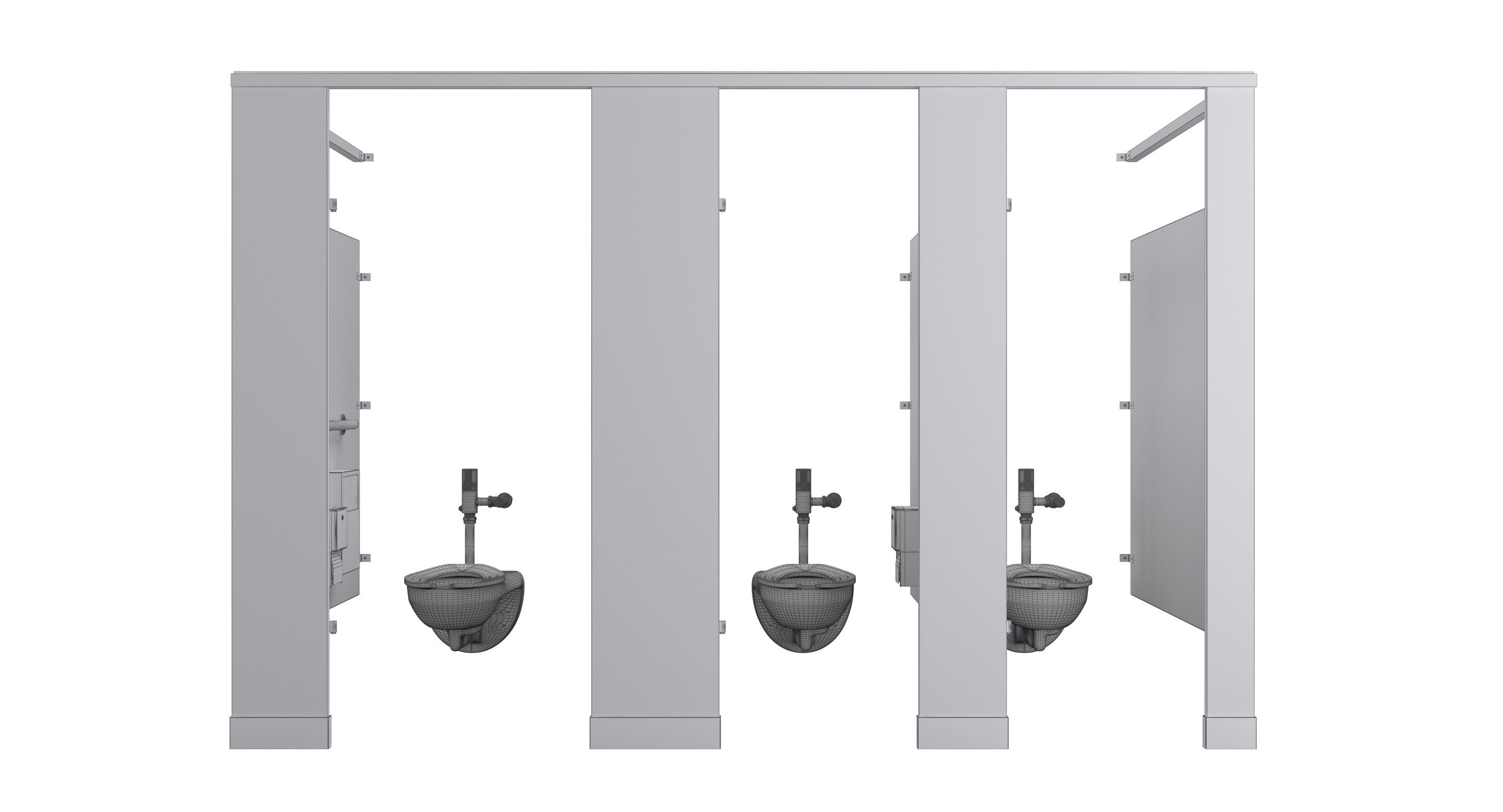 Toilet Stall-001B 3D model_6