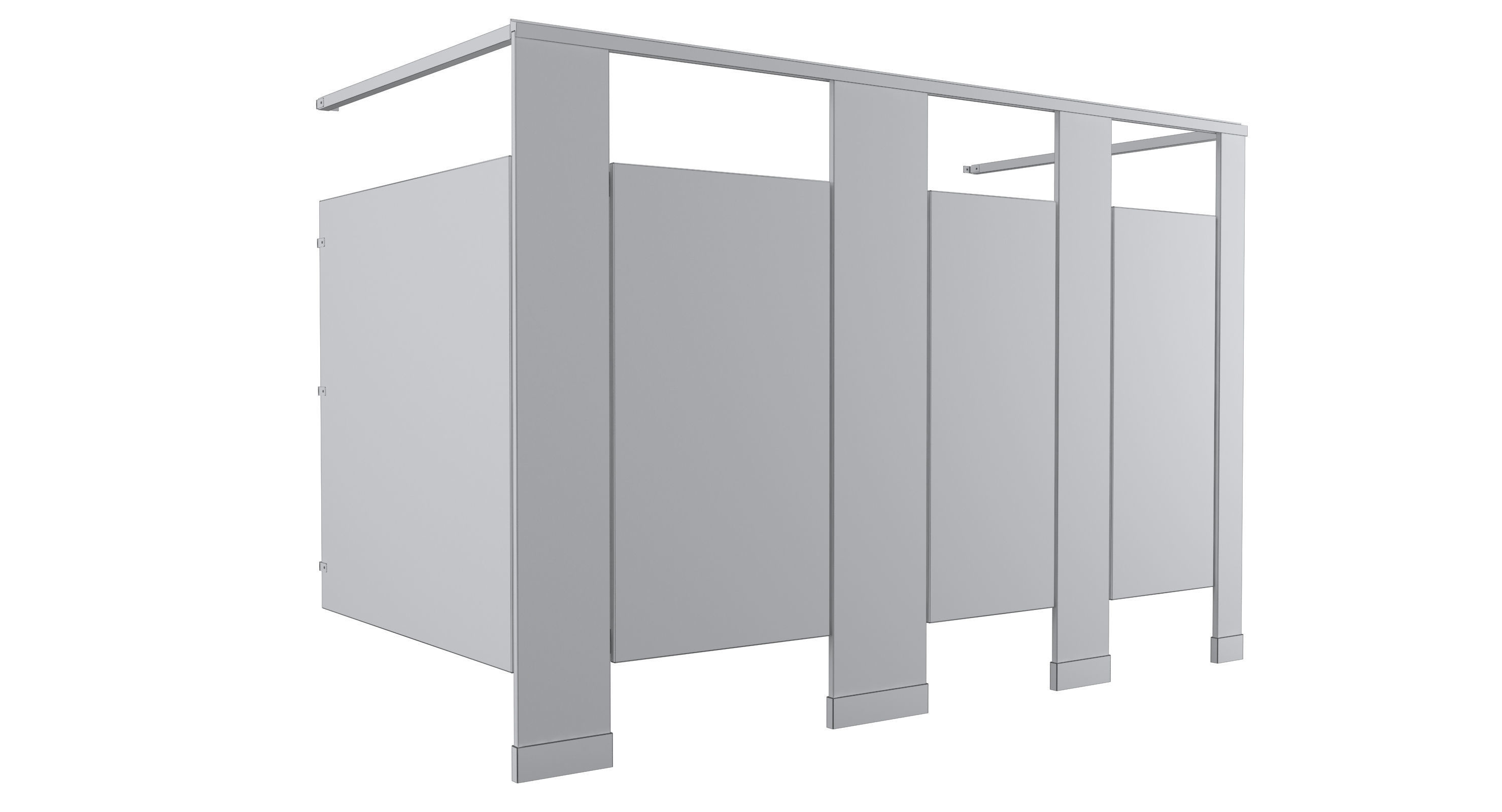 Toilet Stall-001B 3D model_7