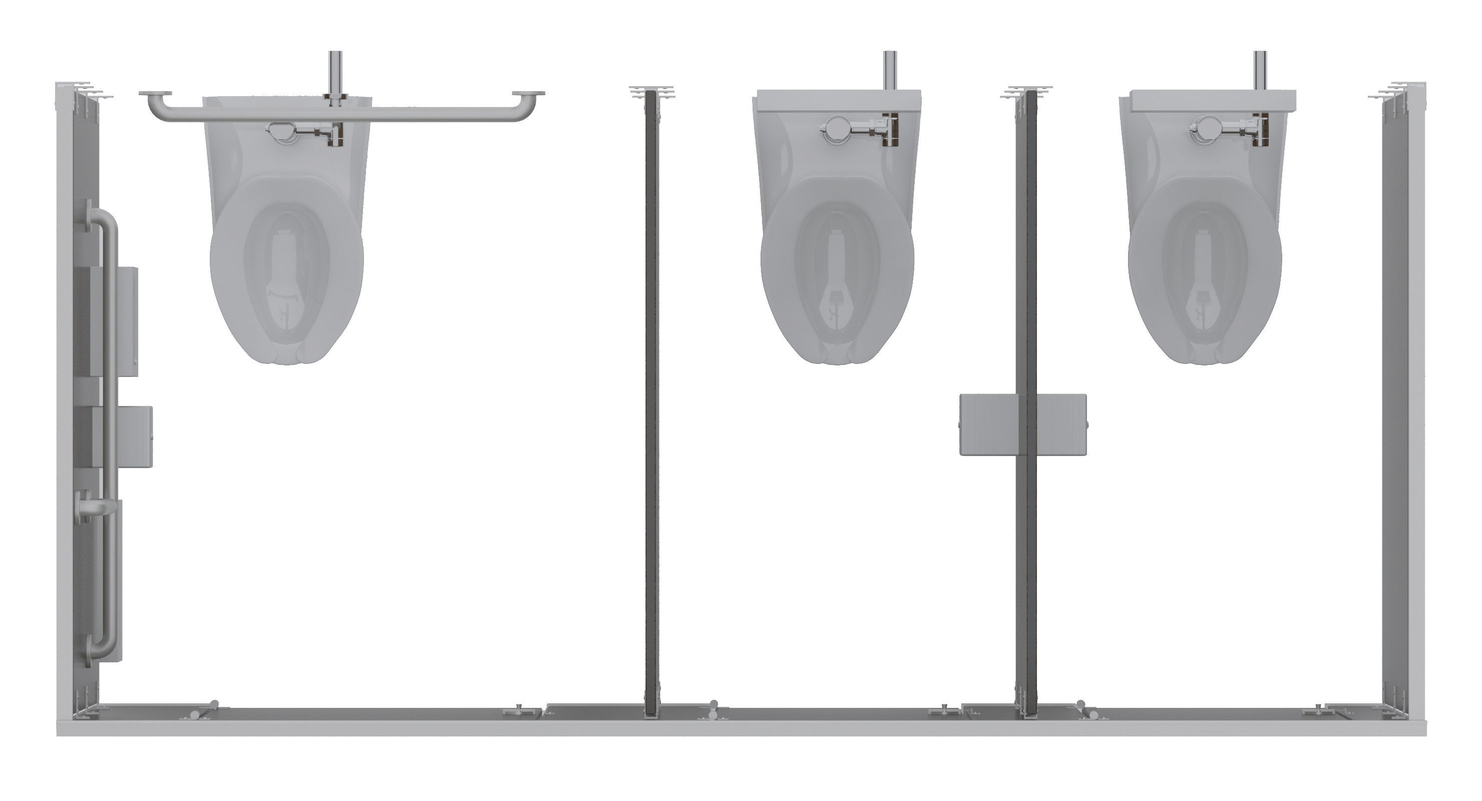 Toilet Stall-001B 3D model_5