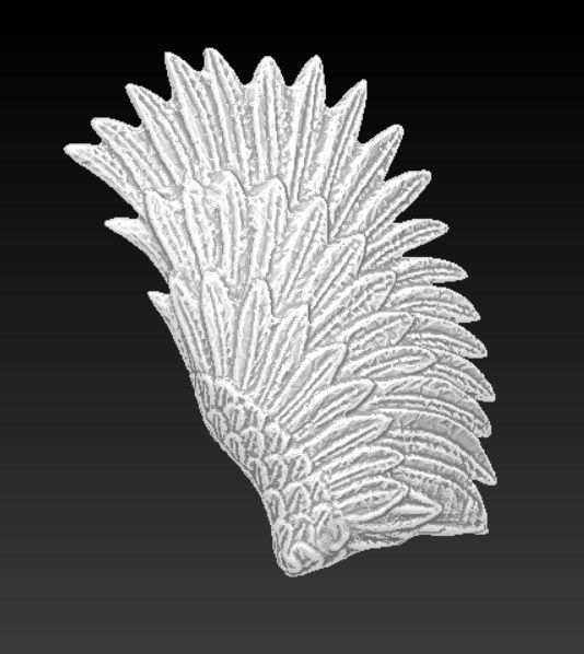 bird angel wing 3D print model_3