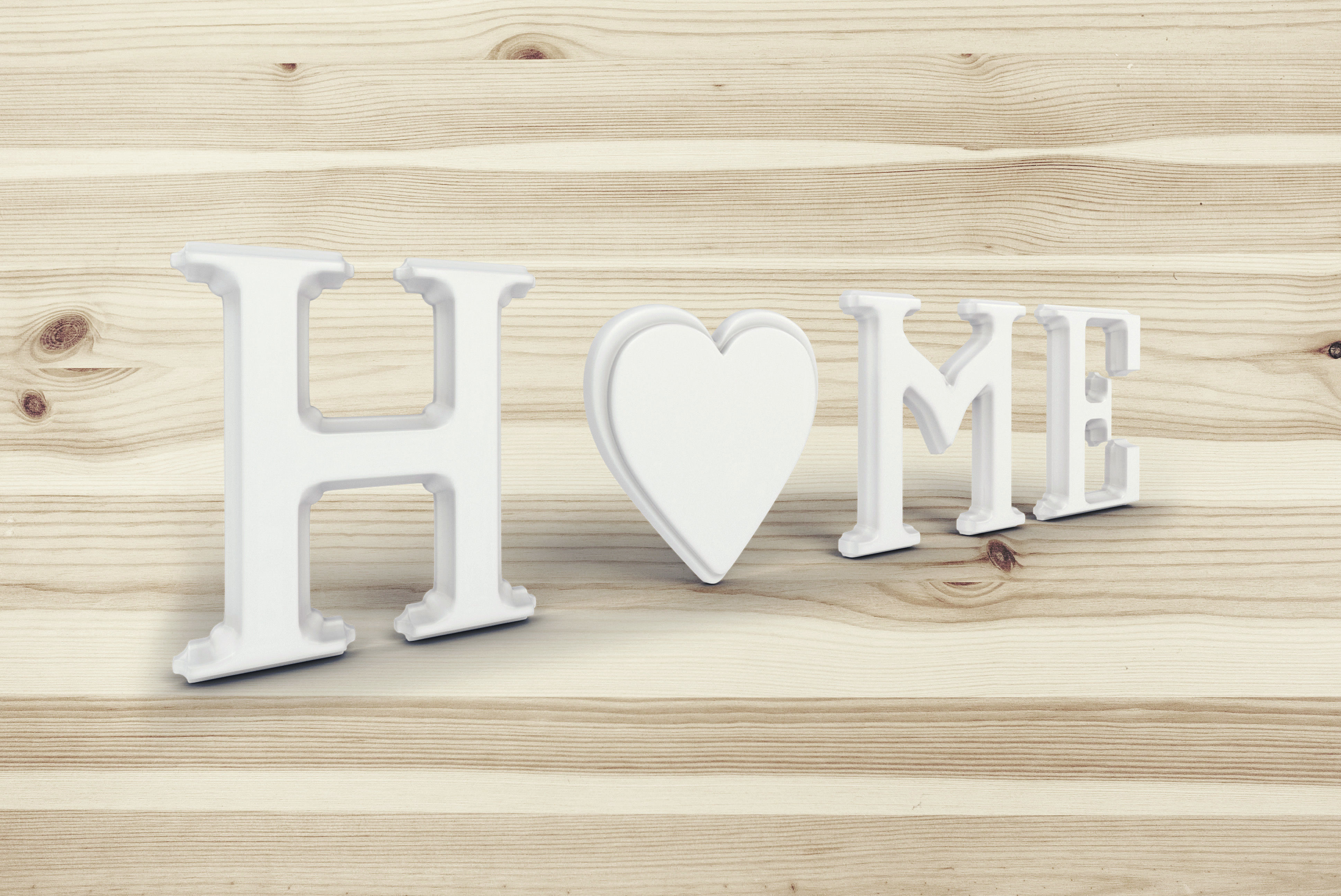 Decor Object - Home Text 3D model_1