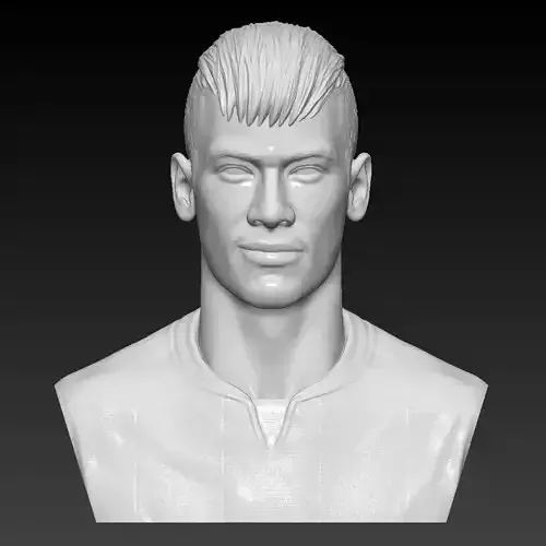 Neymar bust - 3D sculpture handmade 3D print model 3D print model