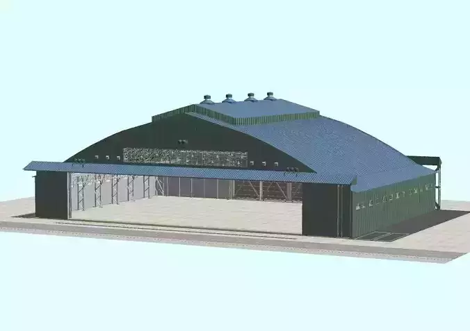 Japan Self-Defense Force Air Craft Hanger Free 3D model