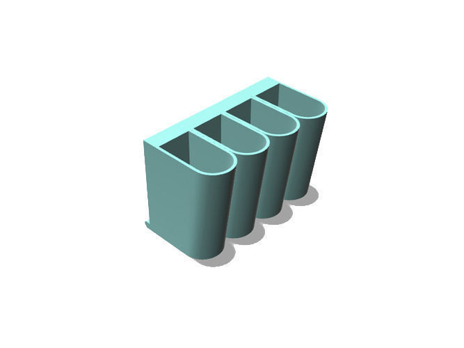 Toothbrush Holder wall mounted 3D print model_7