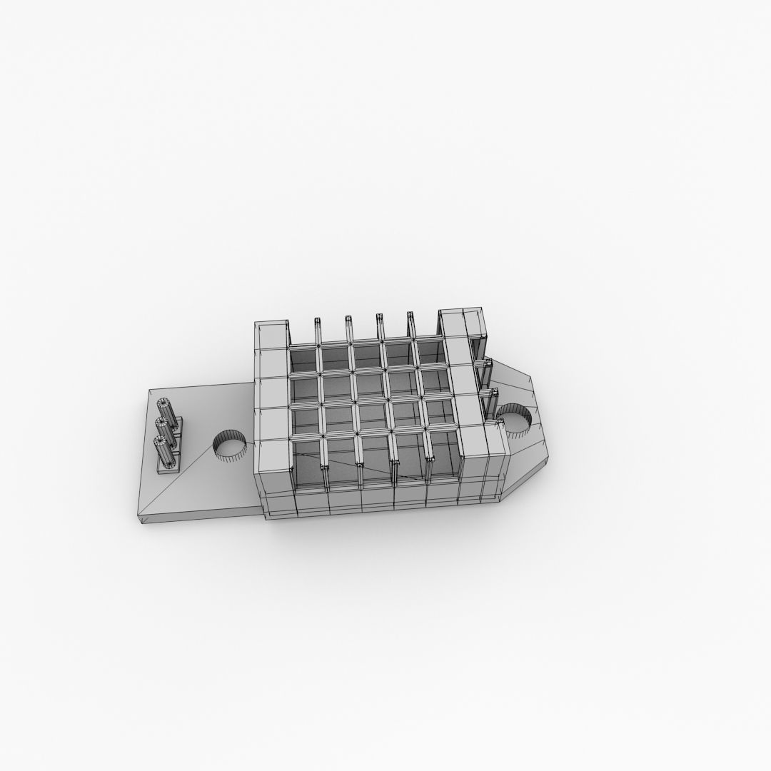 DHT22 Sensor 3D model_4