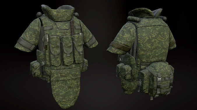 6B43 Body Armor Low-poly 3D model