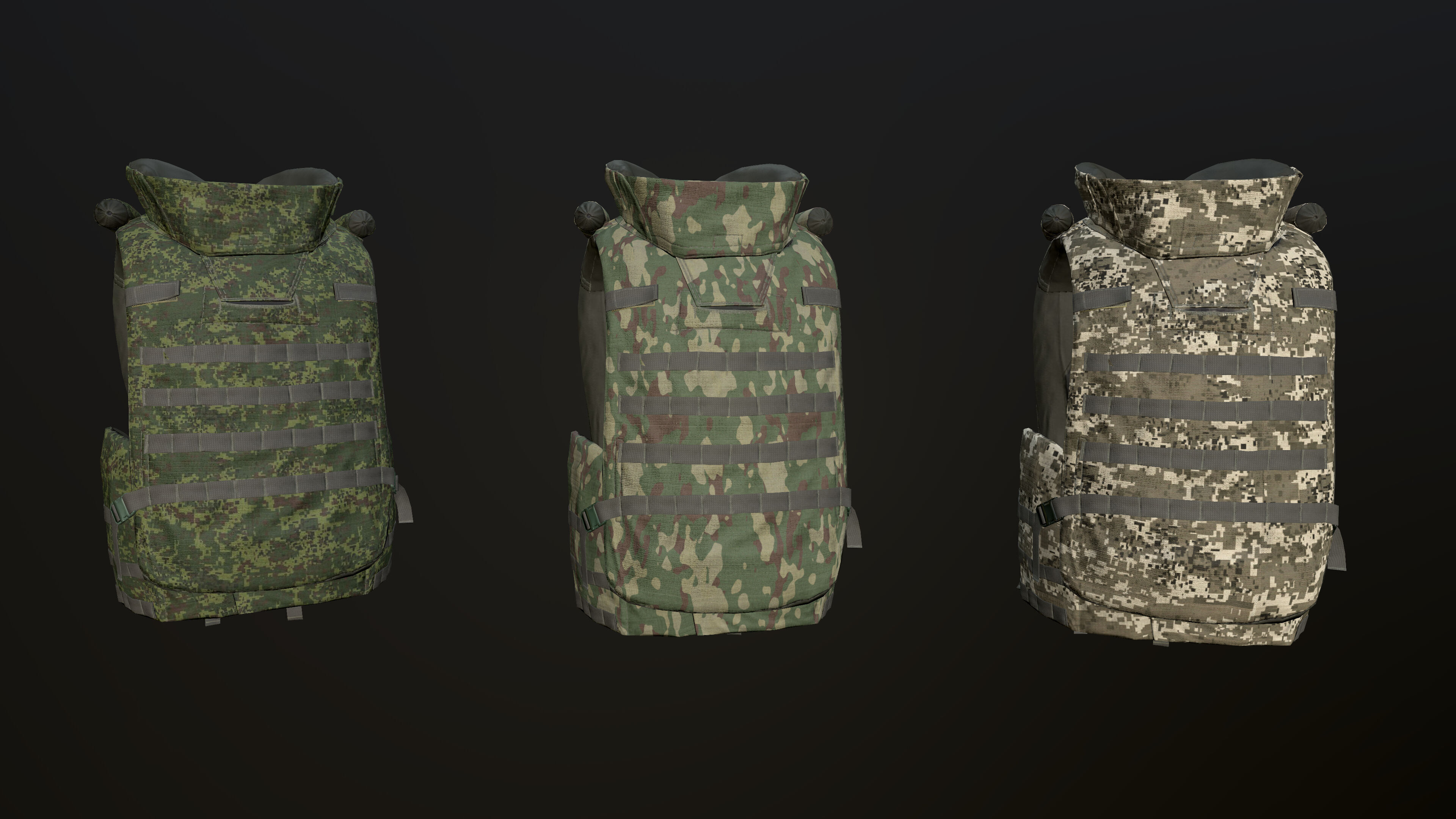 6B43 Body Armor Low-poly 3D model_7