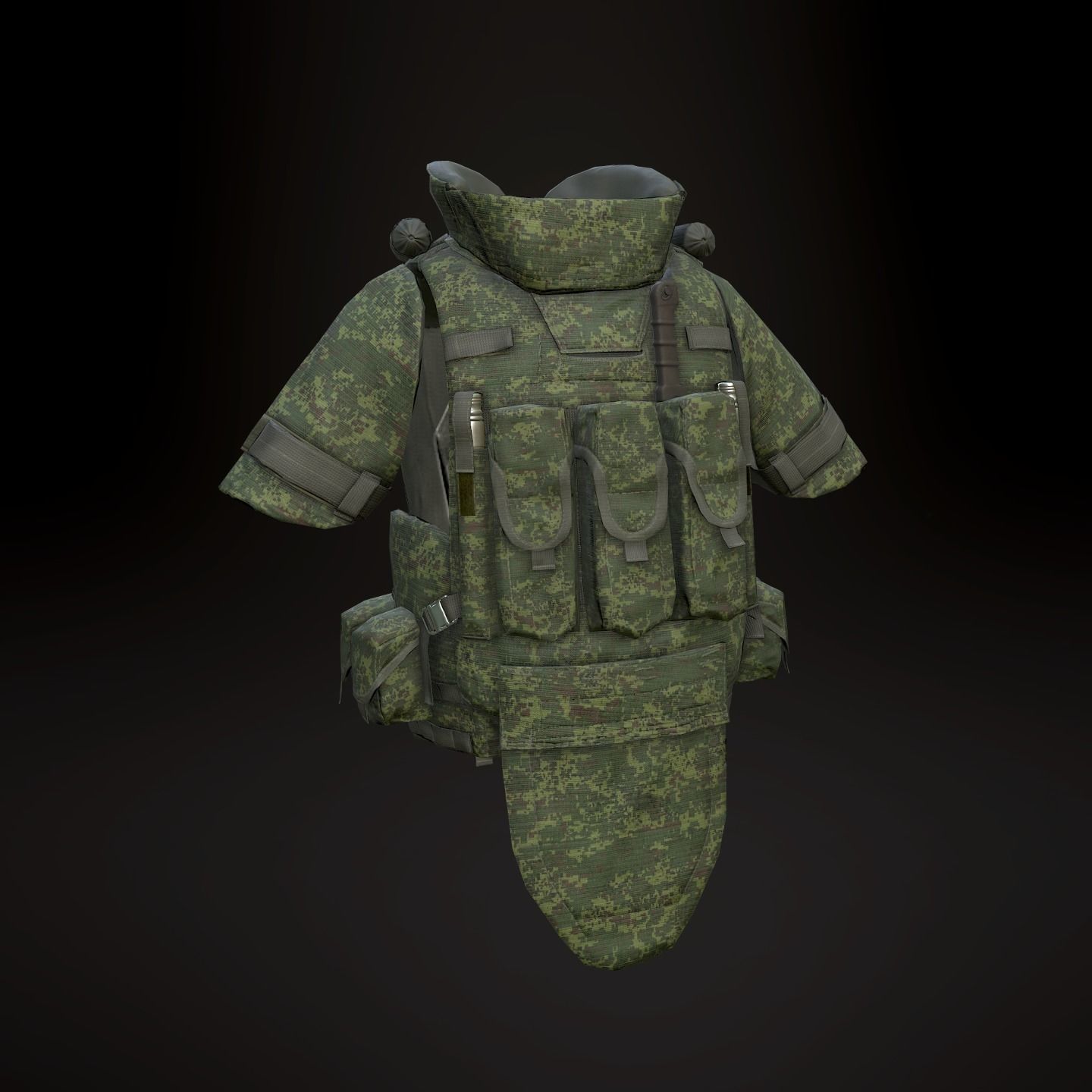 6B43 Body Armor Low-poly 3D model_1