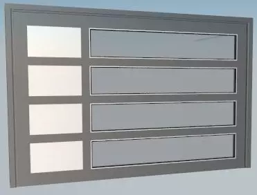 Garage Door Low-poly 3D model_0