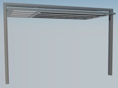 Garage Door Low-poly 3D model_1