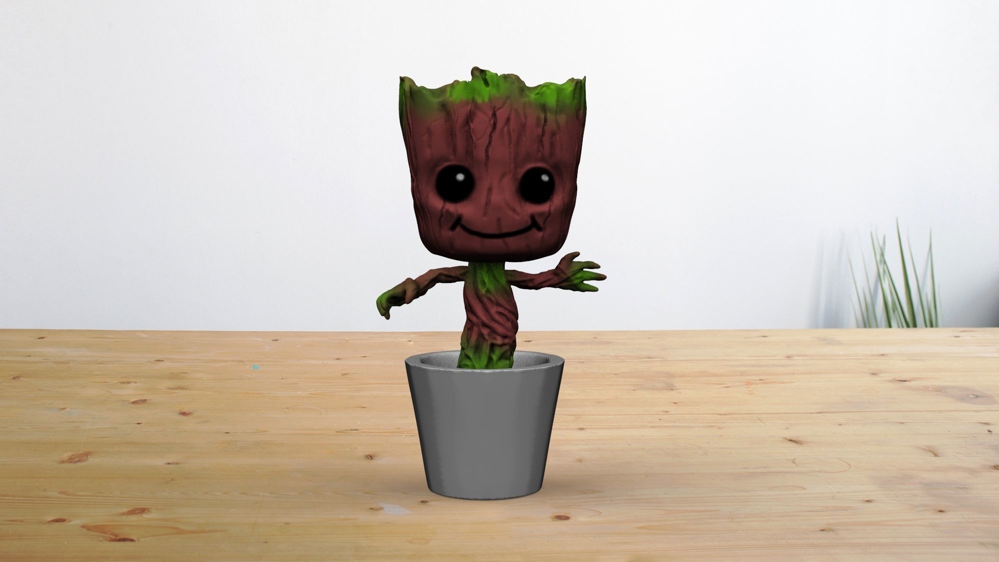 Baby Groot Vase  3D print model_2