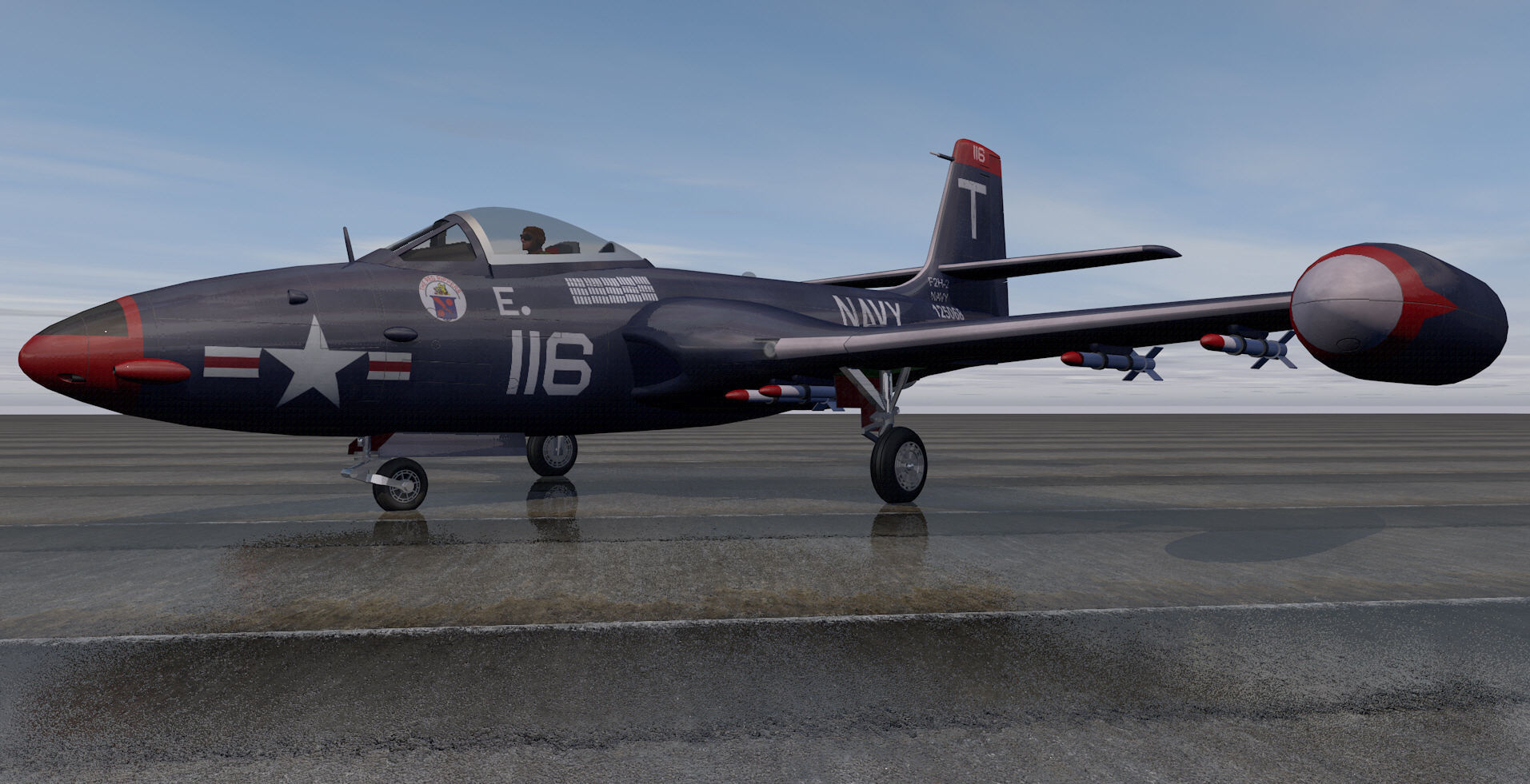 McDonnell F2H-2 Banshee 3D model_2