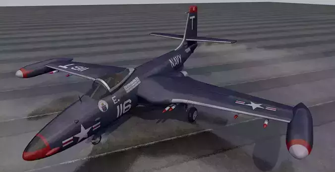 McDonnell F2H-2 Banshee 3D model