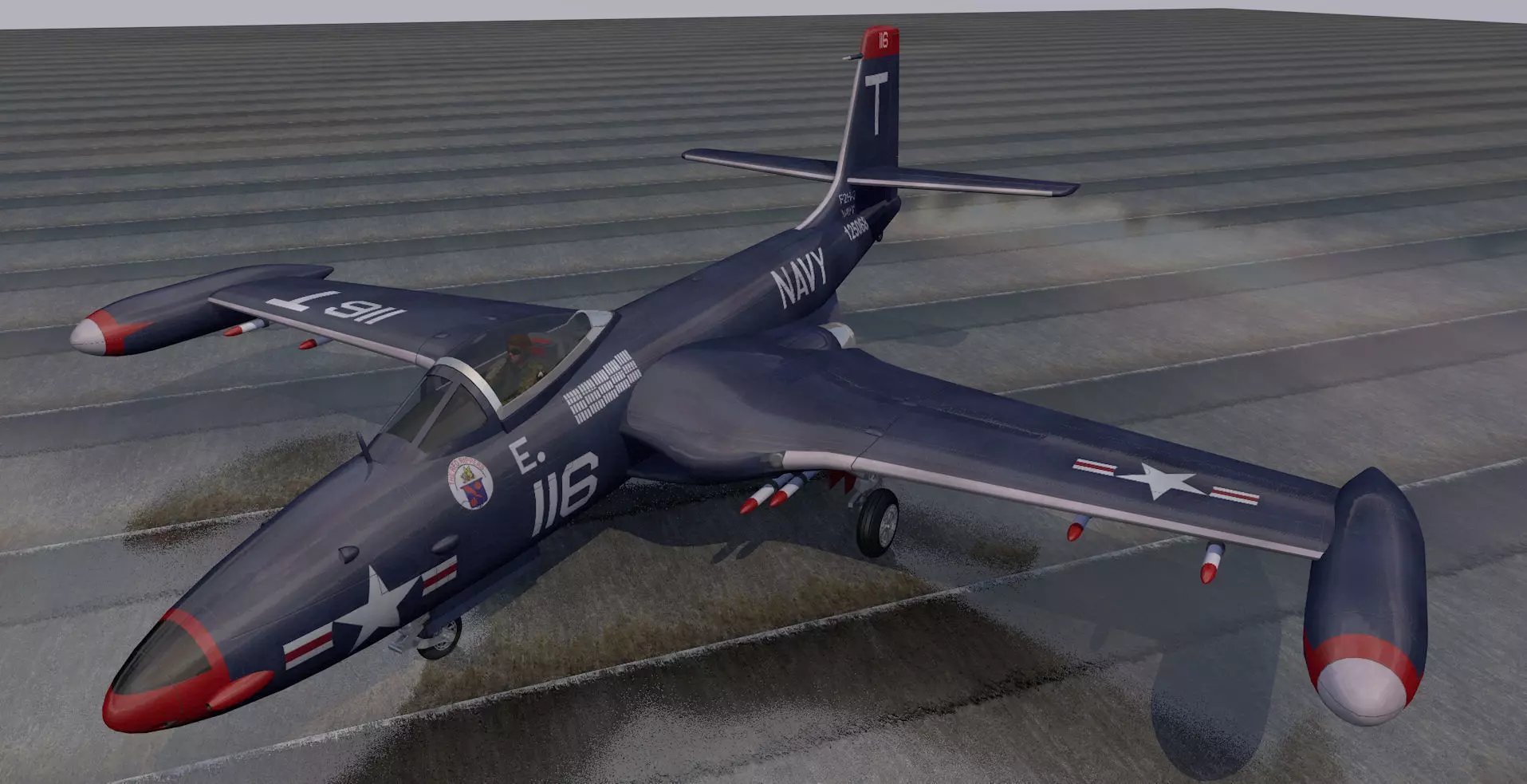 McDonnell F2H-2 Banshee 3D model_0